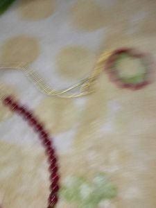 Red Beaded Necklace Set