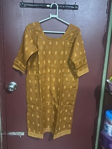 Brown Printed Kurta Set