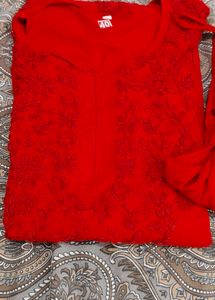 Red ♥️ Lucknowi Plazopair