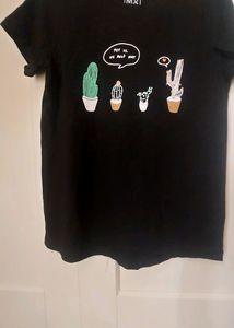 DNMX BLACK WOMEN CREWNECK T-SHIRT