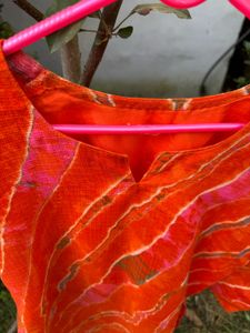 beautiful orange kurti