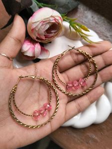 Hoop Earrings with Beads