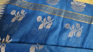 Elegant Blue Saree with Blouse Piece