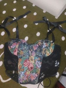 Savana Floral Tapestry Corset Top