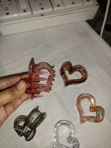 Heart Claw Hair Clips (Set of 5)