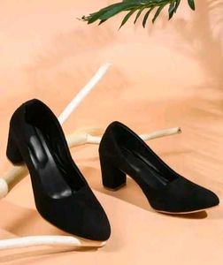 Elegant Black Block Heel Pumps (CO)