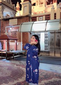 Blue Floral Print Kurta