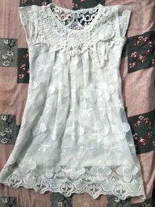 White Lace Floral Dress