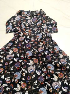Floral Print Full Length Dress