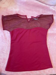 BRAND NEW Maroon Top With Half Tags