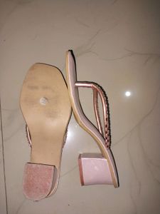 Peach,nude Colour Heel (Size: 36)