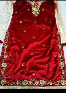 Girls Velvet Kurta
