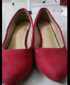 Red Block Heels