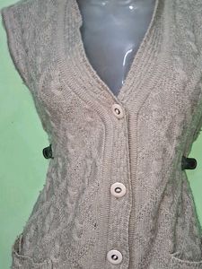 Vintage Sleeveless Knit Cardigan