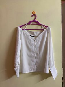 New Harpa White Off Shoulders Top - XL Size