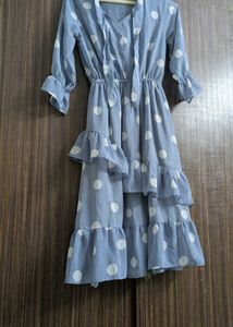 Grey Dot Dress