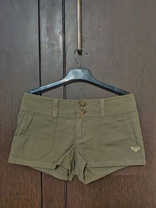Roxy Khaki Mini Shorts