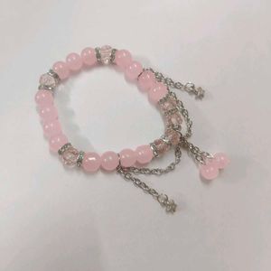Pink fairy Beaded Charm Bracelet
