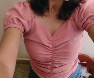 Pink Ruched Top
