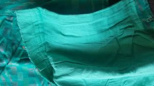 Green handloom Cotton Blouse