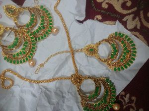 Green &amp; Gold Jewellery Set