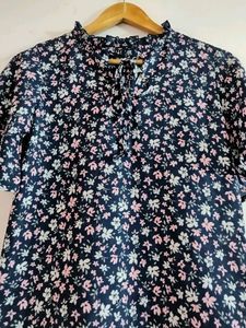 Women Dark Blue Printed Top