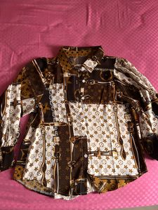 Patterned Button Down Shirt ( Non Negotiable))