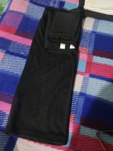 black new top sleeves stripes white