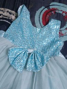 Cute Blue Sequin Dress