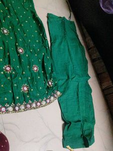 Green Embroidered Salwar Suit