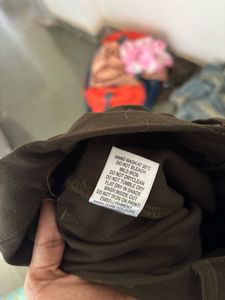 Brown Pants with Silver Stripe