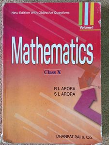 S.L Arora Mathematics Book , Class- 10,  Vol. 1&amp;2