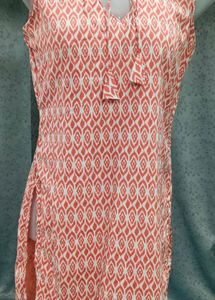Patterned Sleeveless Kurti