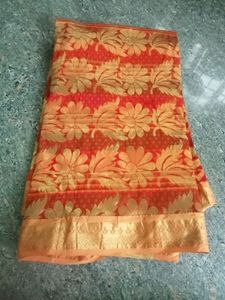 Red Colour Cotton Saree