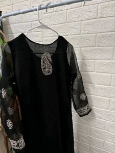Elegant Black Chikankari Kurti