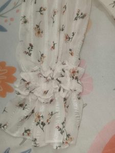 A Cute Cream Floral Top For Womens.
