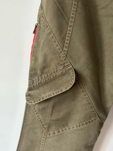 Olive Green Bootcut Cargo Pants