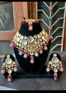 Beautiful Purple Kundan Jewelry Set