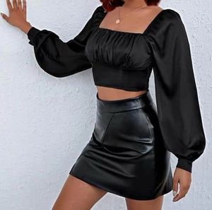 Satin Crop Top