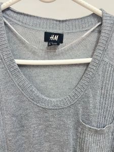 H&amp;M Gray Ribbed Knit Dress