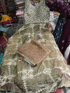 Elegant Embellished Anarkali Suit