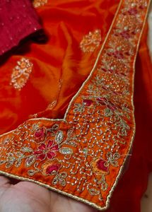 Elegant Embroidered Saree with Blouse