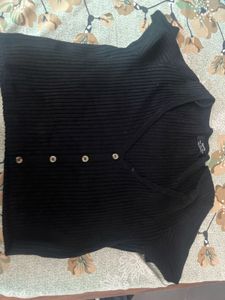 Cute Black Crop Top