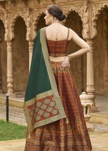 Silk Lehenga,Dupatta and Unstitched blouse