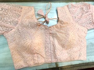 Peach Embroidered Blouse