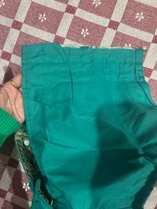 Green Mirror Work Blouse