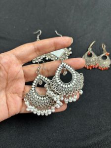 COMBO of 3 Oxidised Earrings