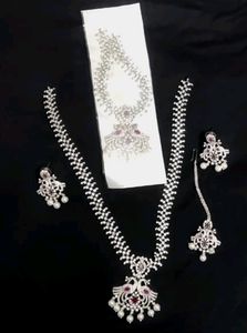 New Cz Silver Bridal Set