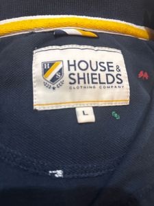 Navy Printed Polo Shirt