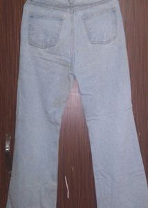 Light Wash Flared Denim Jeans